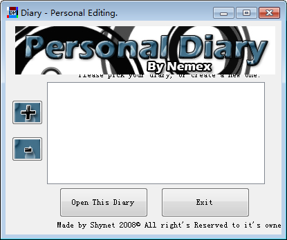 Personal Diary EditorѰ