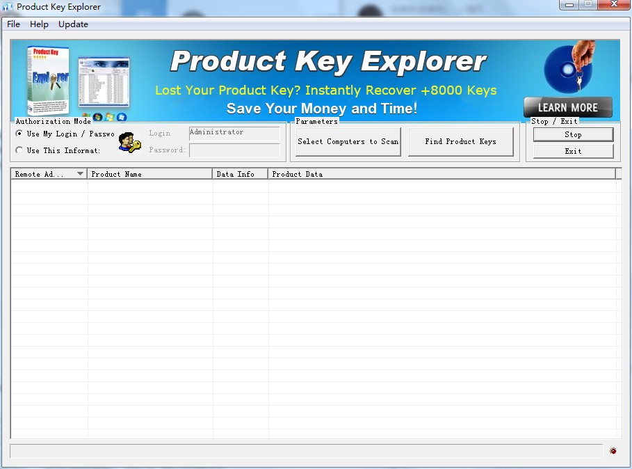 Product Key Explorerƽ