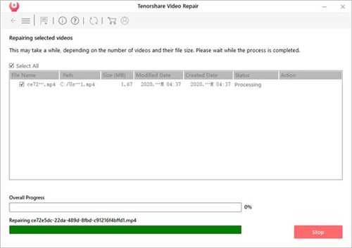 Tenorshare Video Repairʹð2