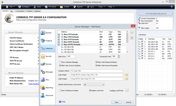 Cerberus FTP Server Enterpriseʽv11.3.1.0