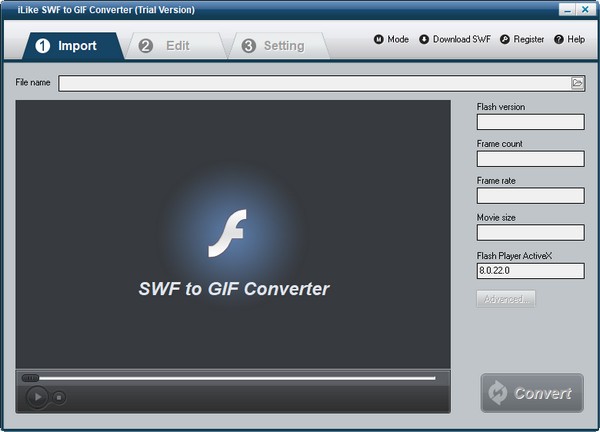 iLike SWF to GIF ConverterSWFתGIF߽ͼ1